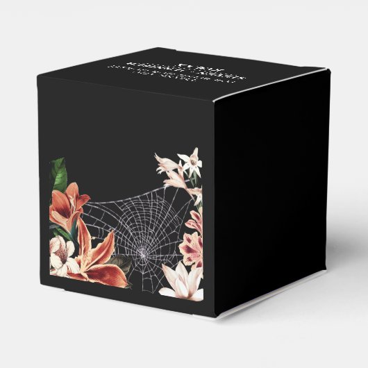 Dark and Moody - Customizable Goth Wedding Geschenkschachtel (Rückseite)