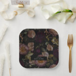Dark and Moody Dramatisches Brautparty Pappteller<br><div class="desc">Dark and Moody Dramatic Brautparty Paper Teller - Teil einer Dark and Moody Floral Brautparty Collection</div>