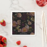 Dark and Moody Dramatisches Brautparty Serviette<br><div class="desc">Dark and Moody Dramatic Floral Brautparty Napkins - Teil einer dunklen und moody Floral Brautparty Collection</div>