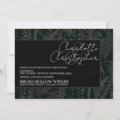 Dark and Moody Ferns Engagement Party Einladung (Vorderseite)