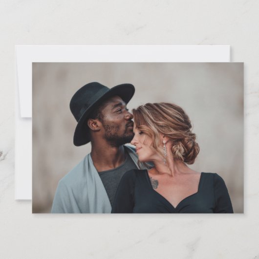 Dark and Moody Ferns Engagement Party Einladung (Rückseite)