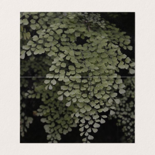 Dark and Moody Ferns Modern Wedding Platzkarte (Innenseite Aufgefaltet)