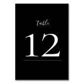 Dark and Moody Ferns Modern Wedding Tischnummern (Vorderseite)