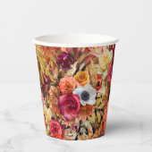 Dark and Moody Floral Gothic Brautparty Pappbecher (Vorderseite)