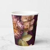 Dark and Moody Floral Gothic Bridal Shower Pappbecher (Vorderseite)