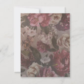 Dark and Moody Floral Probe Dinner Einladung (Rückseite)