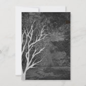 Dark and Moody Full Moon Halloween Tree Einladung (Rückseite)