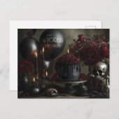 Dark and Moody Gothic Birthday Still Life Postkarte (Vorne/Hinten)