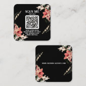 Dark and Moody QR Code Wedding Enclosure Card Begleitkarte (Vorne/Hinten)