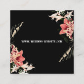 Dark and Moody QR Code Wedding Enclosure Card Begleitkarte (Rückseite)