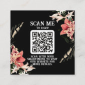 Dark and Moody QR Code Wedding Enclosure Card Begleitkarte (Vorderseite)