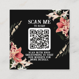 Dark and Moody QR Code Wedding Enclosure Card Begleitkarte