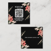 Dark and Moody QR Code Wedding Enclosure Card Begleitkarte (Vorne/Hinten)