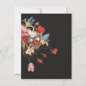 Dark and Moody Still Life Floral Post Hochzeit RSVP Karte (Rückseite)