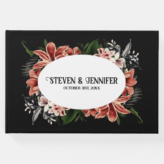 Dark and Moody Wedding Guestbook Gästebuch (Vorderseite)