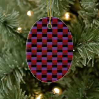 Dark and Red and Purple Combination Keramik Ornament