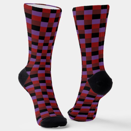 Dark and Red and Purple Combination Socken (Gewinkelt)