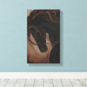 Dark andalusian, andalusians, Pferdekunst, spanisc Leinwanddruck (Insitu (Holzboden))