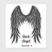 Dark Angel Black Wings Vinyl Cutout Sticker (Blatt)