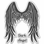 Dark Angel Black Wings Vinyl Cutout Sticker (Vorderseite)
