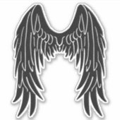 Dark Angel Black Wings Vinyl Cutout Sticker (Vorderseite)