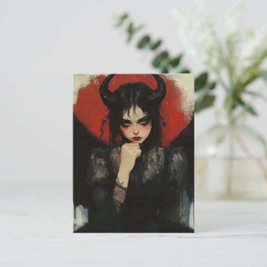 Dark Angel Devil Postkarte (Stehend Vorderseite)