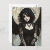 Dark Angel Fantasy Beautiful Postkarte (Vorne/Hinten)