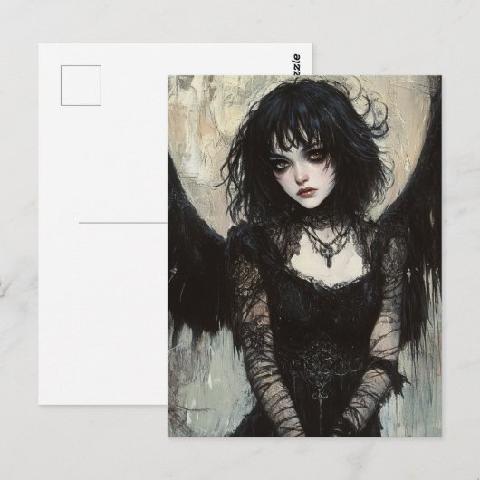 Dark Angel Fantasy Beautiful Postkarte (Vorne/Hinten)