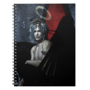 Dark Angel Goth Art Male Pinup Notizblock