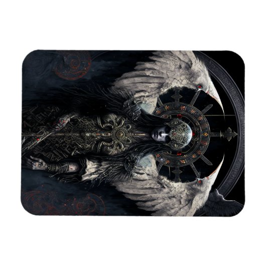 Dark Angel Gothic Fantasy Art Magnet (Horizontal)