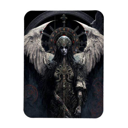 Dark Angel Gothic Fantasy Art Magnet (Vertikal)