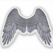 Dark Angel Gray Wings Vinyl Cutout Sticker (Vorderseite)