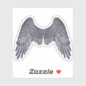 Dark Angel Gray Wings Vinyl Cutout Sticker (Blatt)