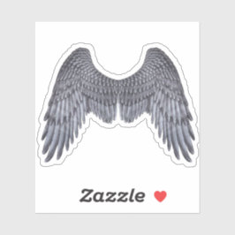 Dark Angel Gray Wings Vinyl Cutout Sticker