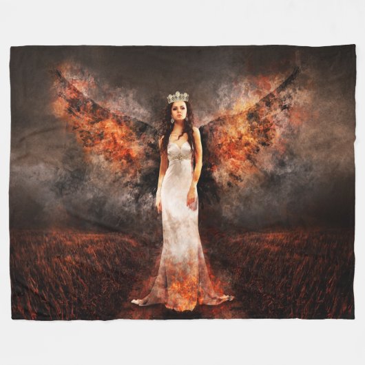 Dark Angel Personalizable Fleecedecke (Vorderseite (Horizontal))