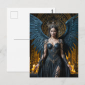 Dark Angel Queen in Candlelit Hall Postkarte (Vorne/Hinten)
