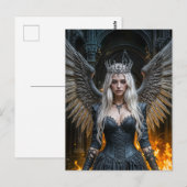 Dark Angel Queen in Candlelit Hall Postkarte (Vorne/Hinten)