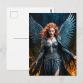 Dark Angel Queen in Candlelit Hall Postkarte (Vorne/Hinten)