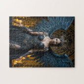 Dark Angel Queen in Candlelit Hall Puzzle (Horizontal)