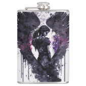 Dark Angel Valentine mit dunkelem Winkelkaffee Flachmann (Vorderseite)