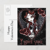 Dark Angel Valentine Postkarte (Vorne/Hinten)