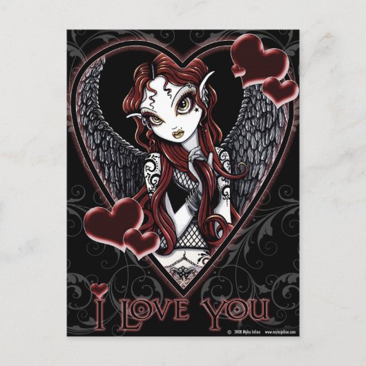 Dark Angel Valentine Postkarte (Vorderseite)