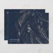 Dark Angel Wings Gothic Glam Chic Save the Date Ankündigungspostkarte (Vorne/Hinten)