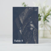 Dark Angel Wings Gothic Glam Tischnummer Card (Stehend Vorderseite)