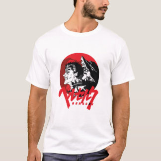 Dark Anime Warrior Retro Rote Kunst T-Shirt
