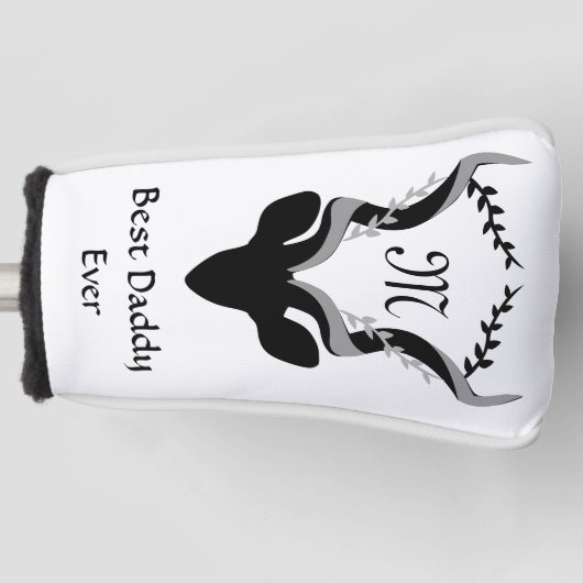 Dark Antelope Silhouette Best Daddy Ever Golf Headcover (Vorderseite)