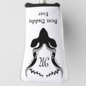 Dark Antelope Silhouette Best Daddy Ever Golf Headcover (Rotieren 90)