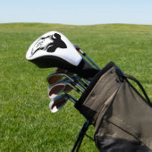 Dark Antelope Silhouette Monogram Golf Headcover (In SItu)