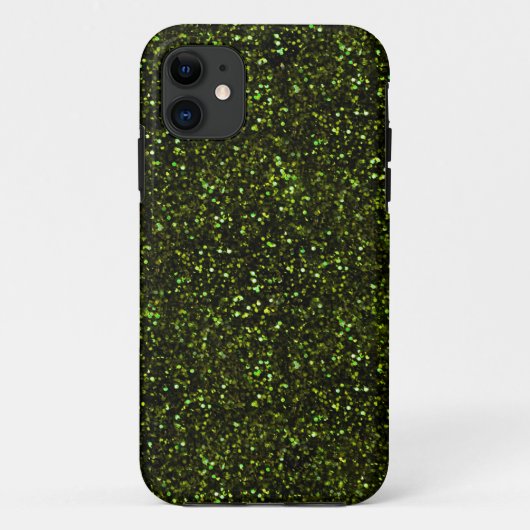 Dark Apple Green Glitzer Case-Mate iPhone Hülle (Rückseite)