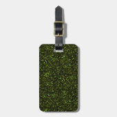 Dark Apple Green Glitzer Gepäckanhänger (Vorderseite vertikal)